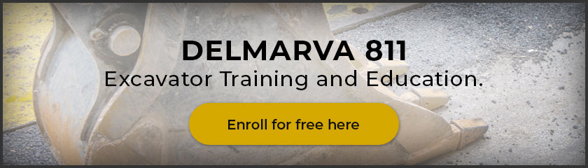 A banner image of the Delmarva 811 Excavator Training and Education.